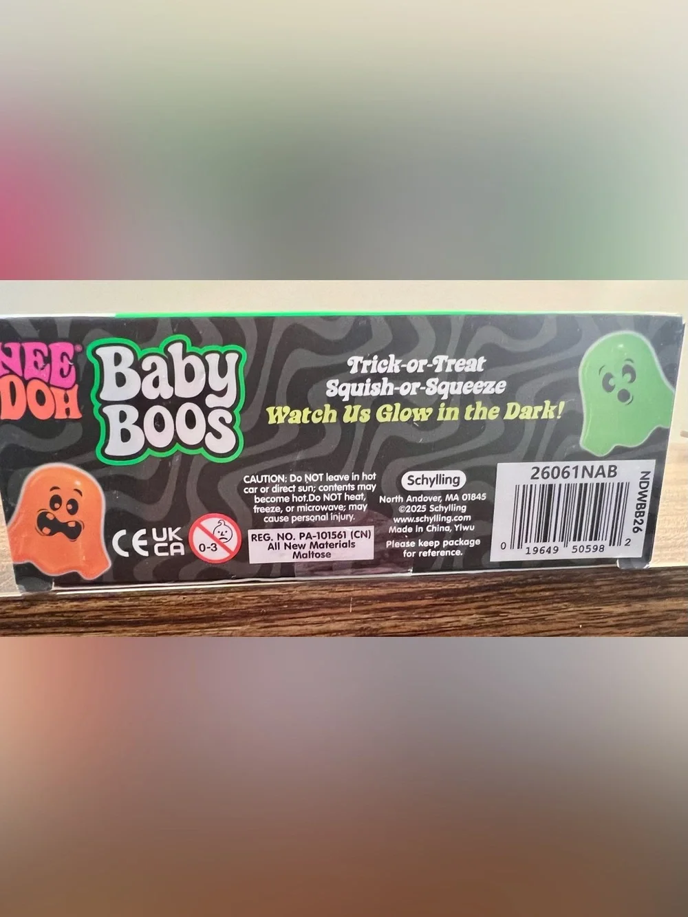 Baby Boos Glow-in-the-Dark Ghost Squish Toy Trio - Orange, Purple, Green
